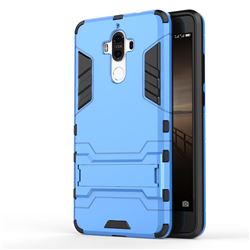 Armor Premium Tactical Grip Kickstand Shockproof Dual Layer Rugged Hard Cover for Huawei Mate9 Mate 9 - Light Blue