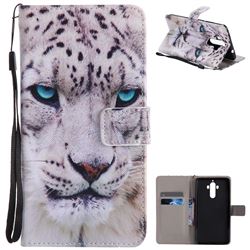 White Leopard PU Leather Wallet Case for Huawei Mate9 Mate 9