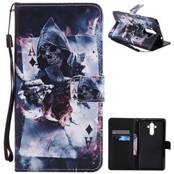 Skull Magician PU Leather Wallet Case for Huawei Mate9 Mate 9