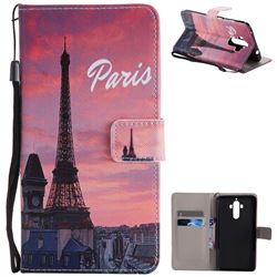 Paris Eiffel Tower PU Leather Wallet Case for Huawei Mate9 Mate 9