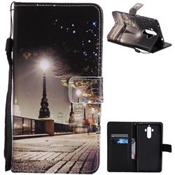 City Night View PU Leather Wallet Case for Huawei Mate9 Mate 9