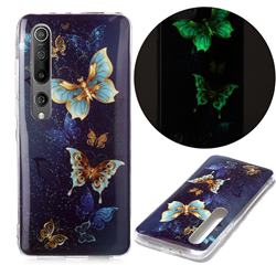 Golden Butterflies Noctilucent Soft TPU Back Cover for Xiaomi Mi 10 / Mi 10 Pro 5G