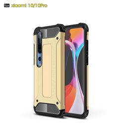 King Kong Armor Premium Shockproof Dual Layer Rugged Hard Cover for Xiaomi Mi 10 / Mi 10 Pro 5G - Champagne Gold