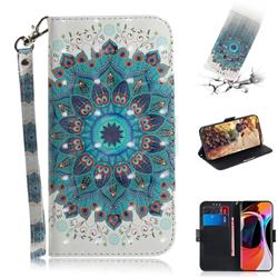Peacock Mandala 3D Painted Leather Wallet Phone Case for Xiaomi Mi 10 / Mi 10 Pro 5G