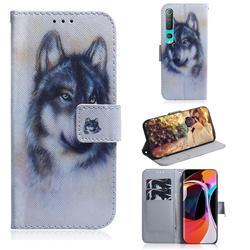 Snow Wolf PU Leather Wallet Case for Xiaomi Mi 10 / Mi 10 Pro 5G