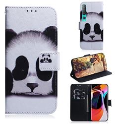 Sleeping Panda PU Leather Wallet Case for Xiaomi Mi 10 / Mi 10 Pro 5G