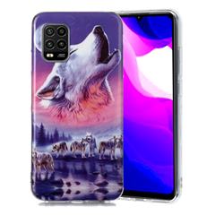 Wolf Howling Noctilucent Soft TPU Back Cover for Xiaomi Mi 10 Lite