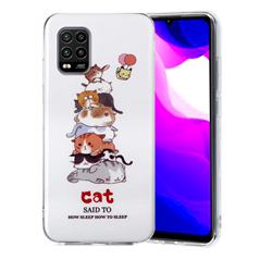Cute Cat Noctilucent Soft TPU Back Cover for Xiaomi Mi 10 Lite