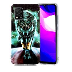 Wolf King Noctilucent Soft TPU Back Cover for Xiaomi Mi 10 Lite