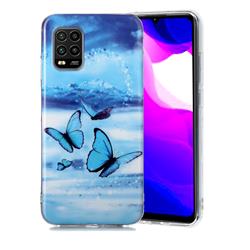 Flying Butterflies Noctilucent Soft TPU Back Cover for Xiaomi Mi 10 Lite