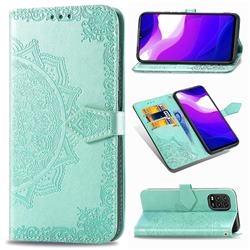 Embossing Imprint Mandala Flower Leather Wallet Case for Xiaomi Mi 10 Lite - Green
