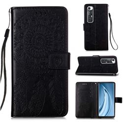Embossing Dream Catcher Mandala Flower Leather Wallet Case for Xiaomi Mi 10S - Black