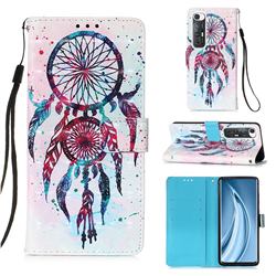 ColorDrops Wind Chimes 3D Painted Leather Wallet Case for Xiaomi Mi 10S