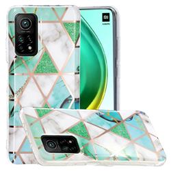 Green White Galvanized Rose Gold Marble Phone Back Cover for Xiaomi Mi 10T / 10T Pro 5G