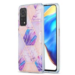Purple Dream Marble Pattern Galvanized Electroplating Protective Case Cover for Xiaomi Mi 10T / 10T Pro 5G