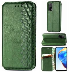 Ultra Slim Fashion Business Card Magnetic Automatic Suction Leather Flip Cover for Xiaomi Mi 10T / 10T Pro 5G - Green
