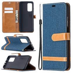 Jeans Cowboy Denim Leather Wallet Case for Xiaomi Mi 10T / 10T Pro 5G - Dark Blue