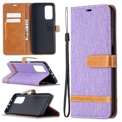 Jeans Cowboy Denim Leather Wallet Case for Xiaomi Mi 10T / 10T Pro 5G - Purple