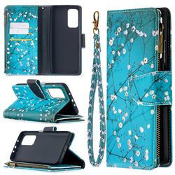 Blue Plum Binfen Color BF03 Retro Zipper Leather Wallet Phone Case for Xiaomi Mi 10T / 10T Pro 5G