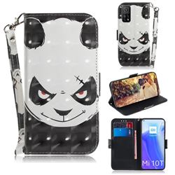 Angry Bear 3D Painted Leather Wallet Phone Case for Xiaomi Mi 10T / 10T Pro 5G