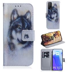 Snow Wolf PU Leather Wallet Case for Xiaomi Mi 10T / 10T Pro 5G
