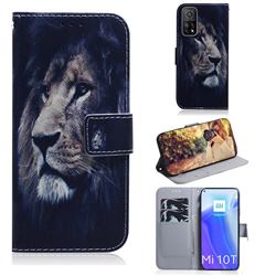 Lion Face PU Leather Wallet Case for Xiaomi Mi 10T / 10T Pro 5G