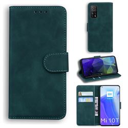 Retro Classic Skin Feel Leather Wallet Phone Case for Xiaomi Mi 10T / 10T Pro 5G - Green