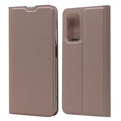 Ultra Slim Card Magnetic Automatic Suction Leather Wallet Case for Xiaomi Mi 10T / 10T Pro 5G - Rose Gold