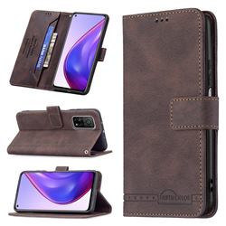 Binfen Color RFID Blocking Leather Wallet Case for Xiaomi Mi 10T / 10T Pro 5G - Brown