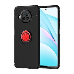 Auto Focus Invisible Ring Holder Soft Phone Case for Xiaomi Mi 10T Lite 5G - Black Red