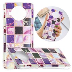 Square Puzzle Painted Marble Electroplating Protective Case for Xiaomi Mi 10T Lite 5G