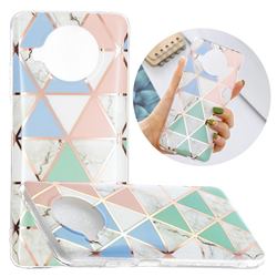 Fresh Triangle Painted Marble Electroplating Protective Case for Xiaomi Mi 10T Lite 5G