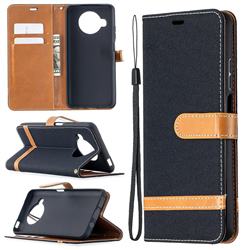 Jeans Cowboy Denim Leather Wallet Case for Xiaomi Mi 10T Lite 5G - Black