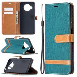 Jeans Cowboy Denim Leather Wallet Case for Xiaomi Mi 10T Lite 5G - Green