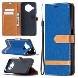Jeans Cowboy Denim Leather Wallet Case for Xiaomi Mi 10T Lite 5G - Sapphire