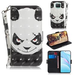 Angry Bear 3D Painted Leather Wallet Phone Case for Xiaomi Mi 10T Lite 5G
