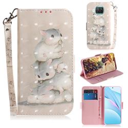 Three Squirrels 3D Painted Leather Wallet Phone Case for Xiaomi Mi 10T Lite 5G