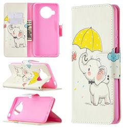 Umbrella Elephant Leather Wallet Case for Xiaomi Mi 10T Lite 5G