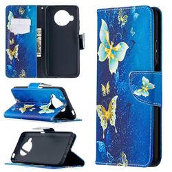 Golden Butterflies Leather Wallet Case for Xiaomi Mi 10T Lite 5G