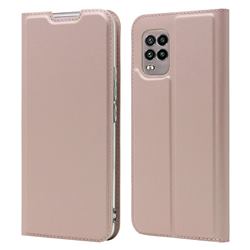 Ultra Slim Card Magnetic Automatic Suction Leather Wallet Case for Xiaomi Mi 10T Lite 5G - Rose Gold