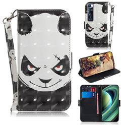 Angry Bear 3D Painted Leather Wallet Phone Case for Xiaomi Mi 10 Ultra