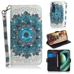 Peacock Mandala 3D Painted Leather Wallet Phone Case for Xiaomi Mi 10 Ultra
