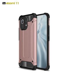 King Kong Armor Premium Shockproof Dual Layer Rugged Hard Cover for Xiaomi Mi 11 - Rose Gold