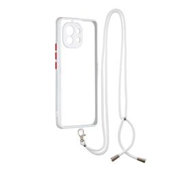 Necklace Cross-body Lanyard Strap Cord Phone Case Cover for Xiaomi Mi 11 - White