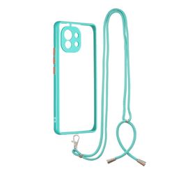 Necklace Cross-body Lanyard Strap Cord Phone Case Cover for Xiaomi Mi 11 - Blue