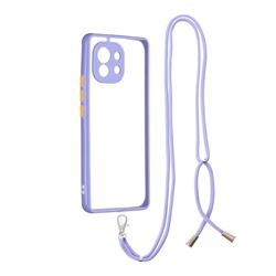 Necklace Cross-body Lanyard Strap Cord Phone Case Cover for Xiaomi Mi 11 - Purple