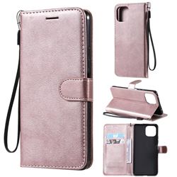 Retro Greek Classic Smooth PU Leather Wallet Phone Case for Xiaomi Mi 11 Lite - Rose Gold