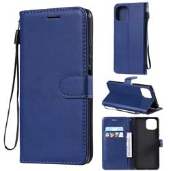 Retro Greek Classic Smooth PU Leather Wallet Phone Case for Xiaomi Mi 11 Lite - Blue
