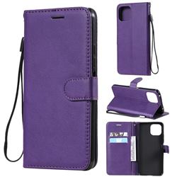 Retro Greek Classic Smooth PU Leather Wallet Phone Case for Xiaomi Mi 11 Lite - Purple
