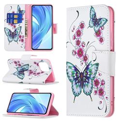 Peach Butterflies Leather Wallet Case for Xiaomi Mi 11 Lite